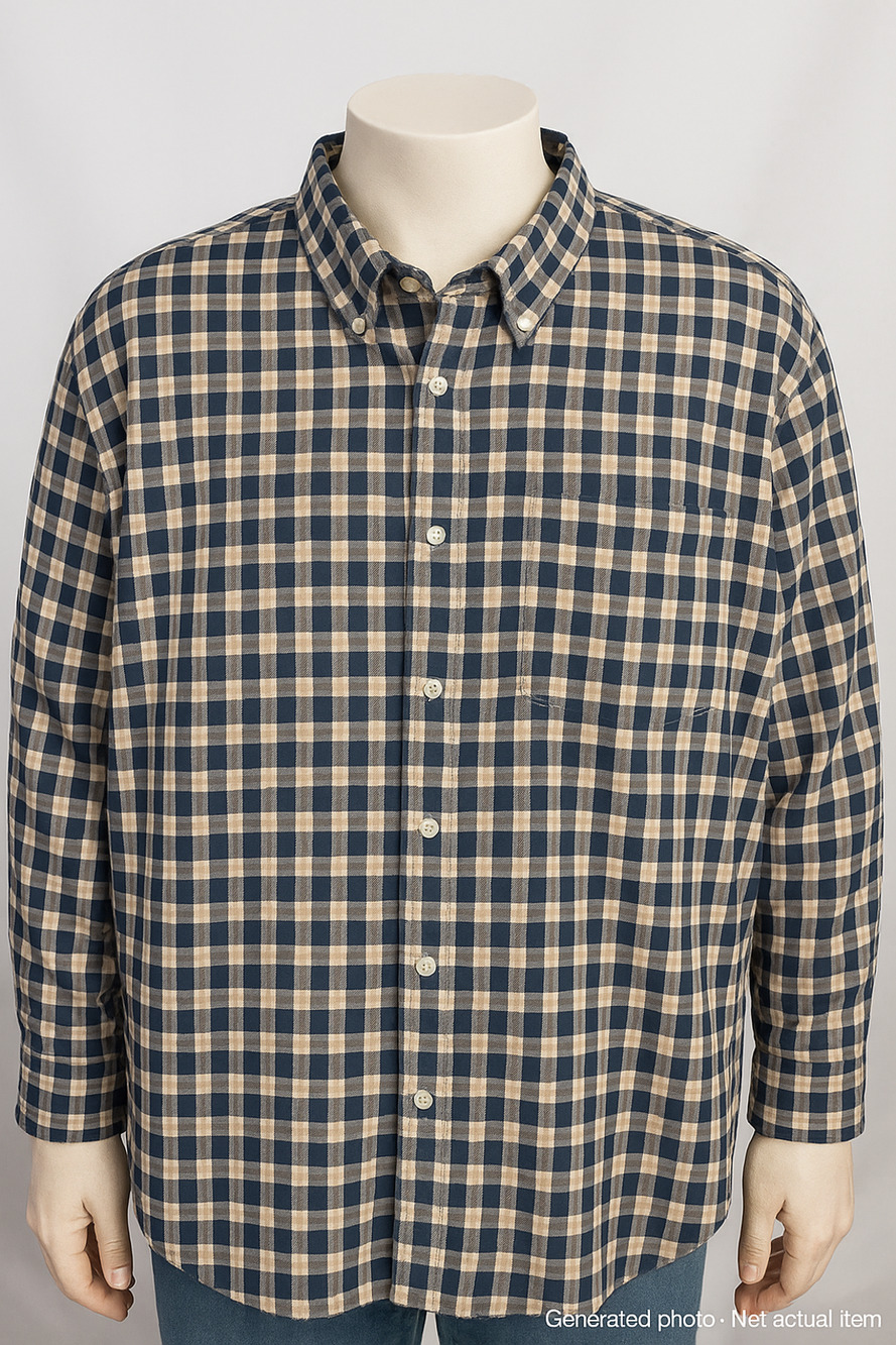 Oak Hill Wrinkle Free Plaid Button Down Shirt Cool Dry Casual Outdoors 5XL